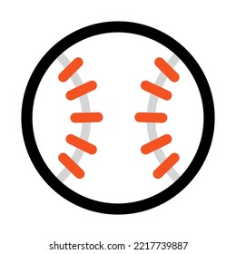 Baseball emoji icon vector on white background.