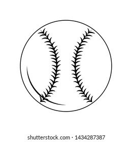 baseball equiment elements ball icon cartoon vector illustration graphic design