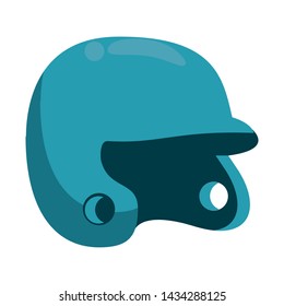 baseball equiment elements batter helmet icon cartoon vector illustration graphic design