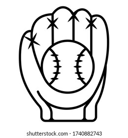 baseball equipment cartoon icon vector