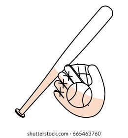baseball equipment isolated icon
