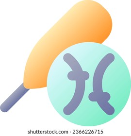 Baseball equipment pixel perfect flat gradient color ui icon. Team ball game. Active hobby. Simple filled pictogram. GUI, UX design for mobile application. Vector isolated RGB illustration