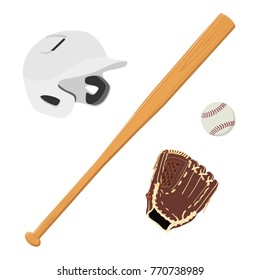 Baseball equipment vector