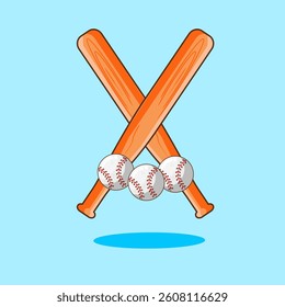 Baseball equipment Vector Illustration Cartoon Design