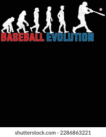 Baseball Evolution t-shirt design. Baseball Evolution T-Shirt For Men, Women, and Kids T-shirt design, Posters, Greeting Cards, Textiles, and Sticker Vector Illustration