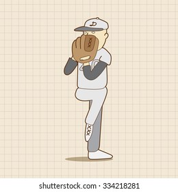 baseball exercise theme elements vector,eps