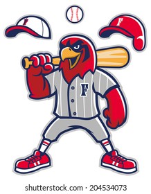 Baseball Falcon Mascot