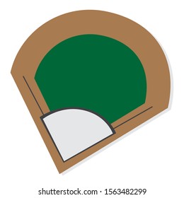 Baseball field base. Softball play - VEctor illustration