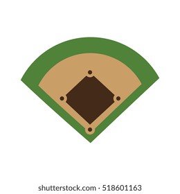 Baseball Field Diamond Form Icon Graphic