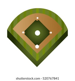 baseball field diamond form icon graphic