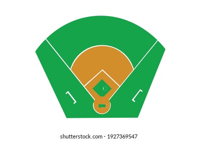 Baseball Field Graphic Vector Illustration