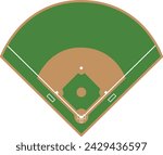 Baseball field icon. Camp diamond baseball sport  sign. Sports fields symbol. flat style.