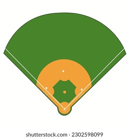 Baseball field icon. Flat illustration of baseball field vector icon for web design