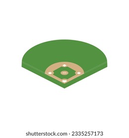 Baseball field icon. Flat illustration of baseball field vector icon for web design