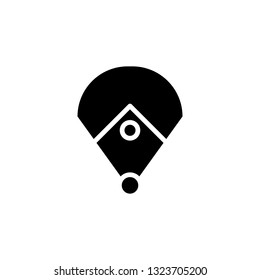 Baseball field icon. Baseball Field Flat Icon On White Background. Softball game field illustration. - Vector