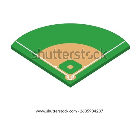 Baseball Field Icon Illustration is very good for use in various design needs such as templates, posters, banners, web, social media and others.