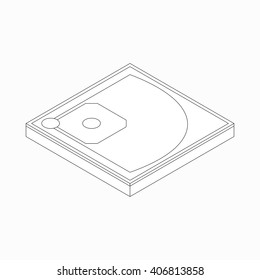 Baseball field icon, in isometric 3d style