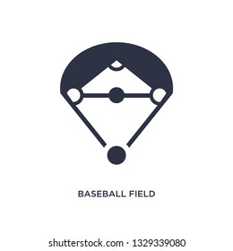 baseball field icon. Simple element illustration from free time concept. baseball field editable symbol design on white background. Can be use for web and mobile.
