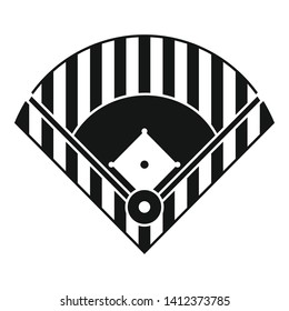Baseball field icon. Simple illustration of baseball field vector icon for web design isolated on white background