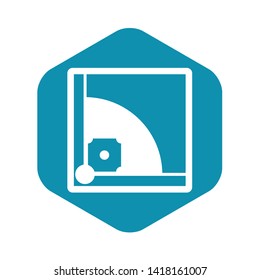 Baseball field icon in simple style on a white background vector illustration
