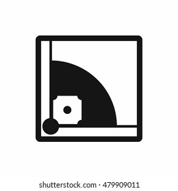 Baseball field icon in simple style on a white background vector illustration