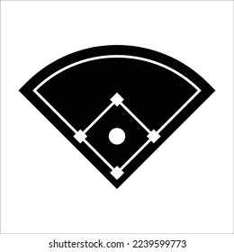 Baseball field icon vector design template