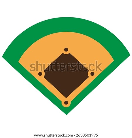 Baseball field icon vector. Baseball illustration sign. Sport symbol or logo.