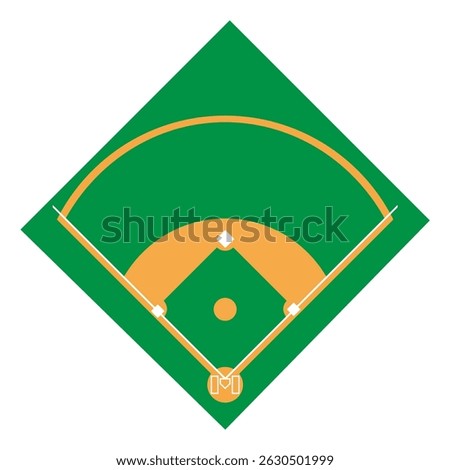 Baseball field icon vector. Baseball illustration sign. Sport symbol or logo.