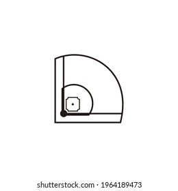 baseball field icon vector sign symbol
