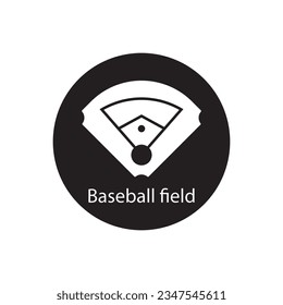 Baseballfeldsymbol Vektorgrafik-Logo-Design