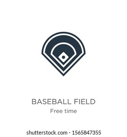 Baseball field icon vector. Trendy flat baseball field icon from free time collection isolated on white background. Vector illustration can be used for web and mobile graphic design, logo, eps10