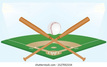 Baseball Field Lights Vector Illustration Stock Vector (Royalty Free ...