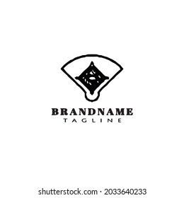 baseball field logo cartoon icon design template black modern vector illustration