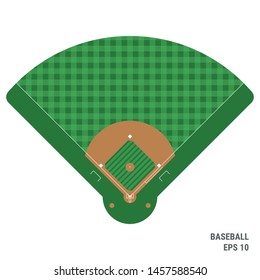 Baseball field. Marking the baseball field. Vector illustration.