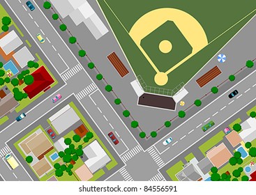 baseball field on the outskirts
