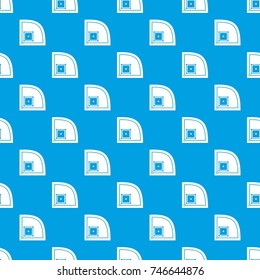 Baseball field pattern repeat seamless in blue color for any design. Vector geometric illustration