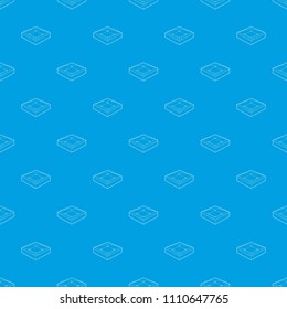 Baseball field pattern vector seamless blue repeat for any use