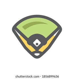 Baseball field Playground Base Vector icon Cartoon illustration