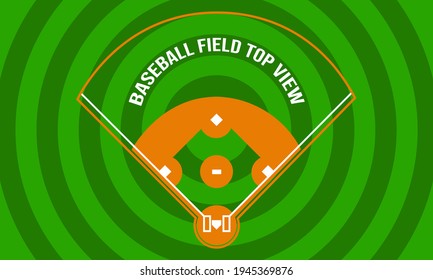 Baseball field top view outdoor background design
