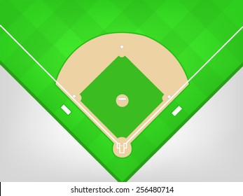 Baseball field vector.