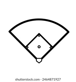 Campo de béisbol - Icono de Vector	