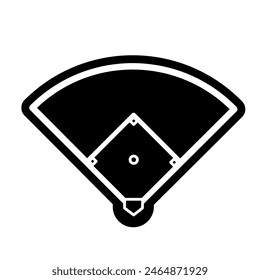 Baseball field - vector icon	