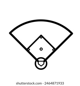 Baseball field - vector icon	