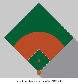 baseball field vector illustration