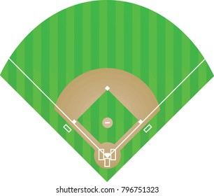 Baseball field. vector illustration