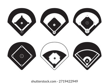 Vetor de campo de beisebol para impressão, Clipart de campo de beisebol, Vetor de campo de beisebol Ilustração