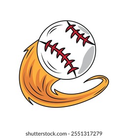 baseball fire ball icon isolated