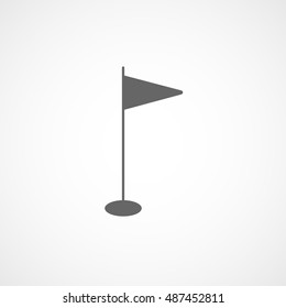 Baseball Flag Flat Icon On White Background