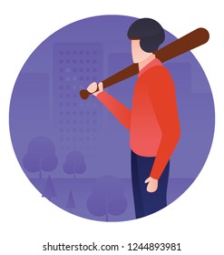 Baseball flat icon design