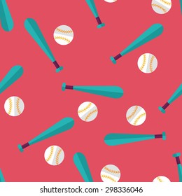 baseball flat icon,eps10 seamless pattern background